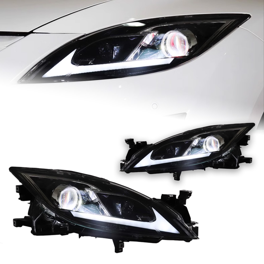 LED Headlight For Mazda 6 ATENZA Headlights 2009-20 16 Angel Eye Bi LED Signal Daytime Lights Accessory