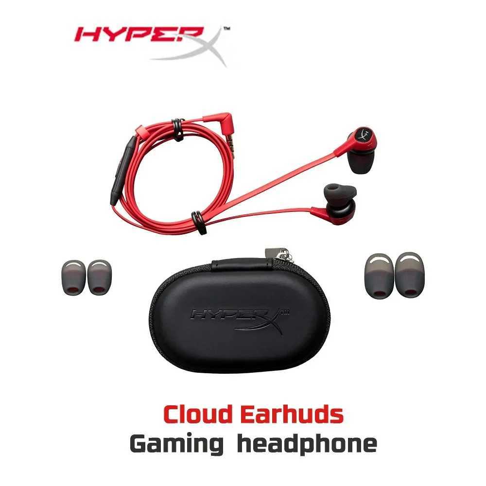 Headsets Original HyperX Cloud Earbuds Gaming Earbuds with Mic Immersive Wired In-game Audio In-Ear Headphone for Huawei gaming headset J240123