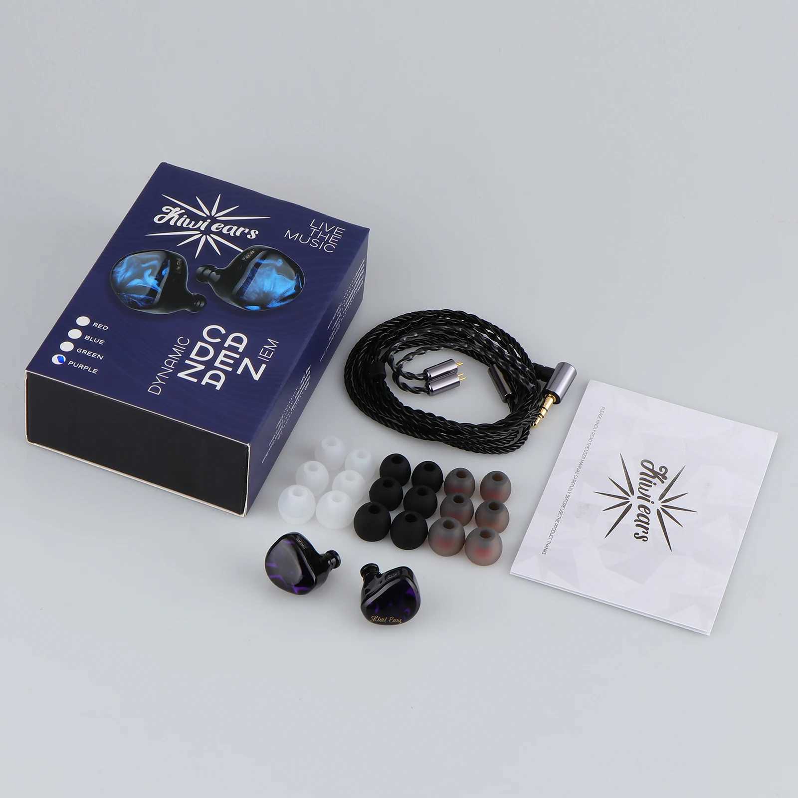 Headsets Kiwi Ears Cadenza 10mm Beryllium Dynamic Driver IEM 3D Printed with Detachable Interchangeable Plug 0.78 2pin 3.5mm IEM Cable J240123