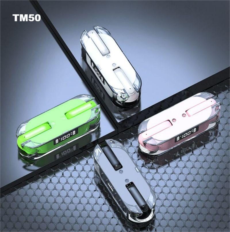 TWS Bluetooth Earphone Wireless Bluetooth Earphone TM Series In ear Headphones Earbuds Built-in Microphone High Quality Headphone Sport Earphone LED d