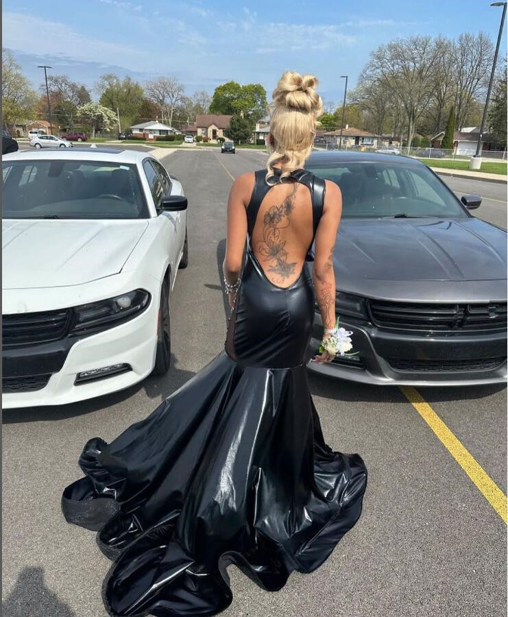 Black Sparkly African Mermaid Evening Birthday Dresses for Women Luxury Diamond Backless Prom Ceremony Gown vestidos para mujer