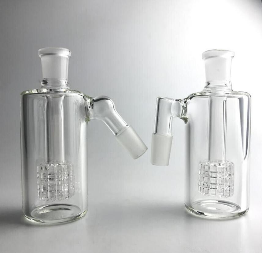 Variety of Glass hookah Thick 90 degree Ash catcher with Stereo torch Matrix perc 14 mm joints right angle for mini bongs oil rigs smoking accessories
