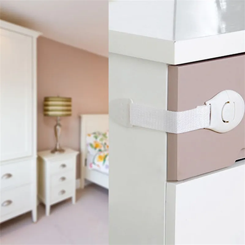 Baby Safety Lock Security Locks Cabinet Desk Drawer Lengthened Bendy Plastic Locker Child Security Products 366 Y2 ZZ