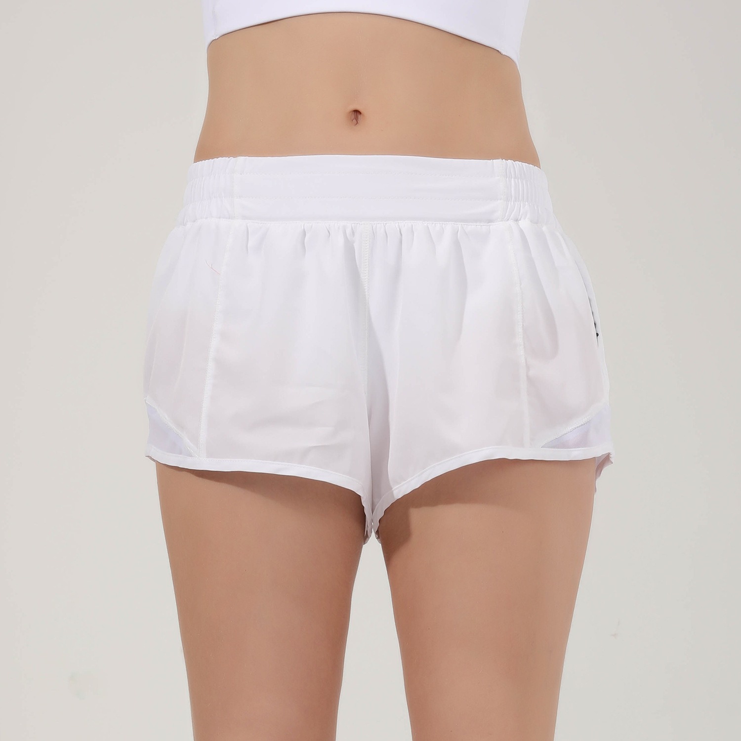 Womens Yoga Shorts High Waist Gym Fitness Training Tights Short Pants Girls Running Elastic Pants Sportswear Pockets