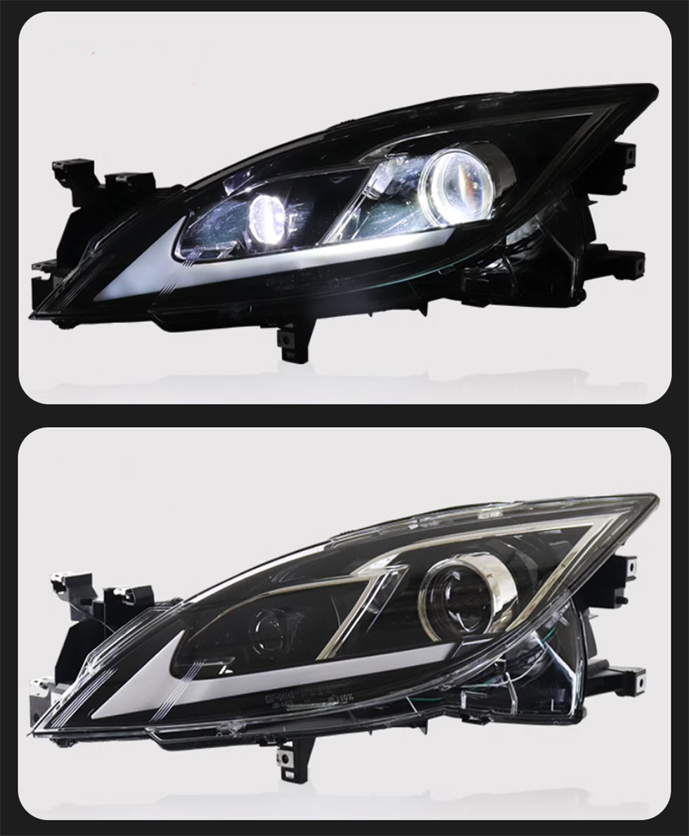 LED Headlight For Mazda 6 ATENZA Headlights 2009-20 16 Angel Eye Bi LED Signal Daytime Lights Accessory