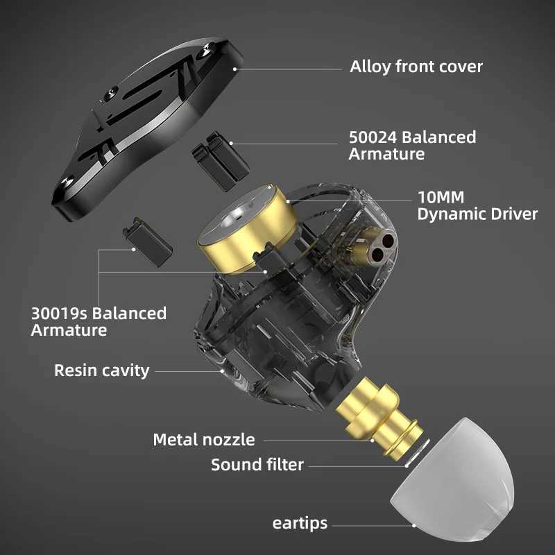 Headsets KZ ZS10 Pro X In Ear Wired Earphones Music Headphones HiFi Bass Monitor Earbuds Sport Headset KZ ZSN PRO AS16 PRO AS12 ZSX J240123