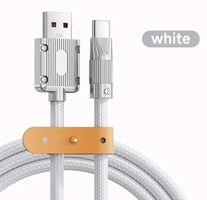 120W 6A Fast Charging USB Type C Cable For Xiaomi Redmi Samsung Oneplus Honor OPPO Phone Charger USB C Cable Durable Braided Wire Cord 2m/1.5m/1m