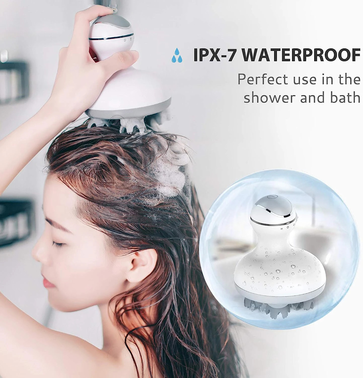 Electric Cordless Hair Scalp Massager Handheld Portable Head Scratcher for Growth Deep Clean and Stress Relax 240118