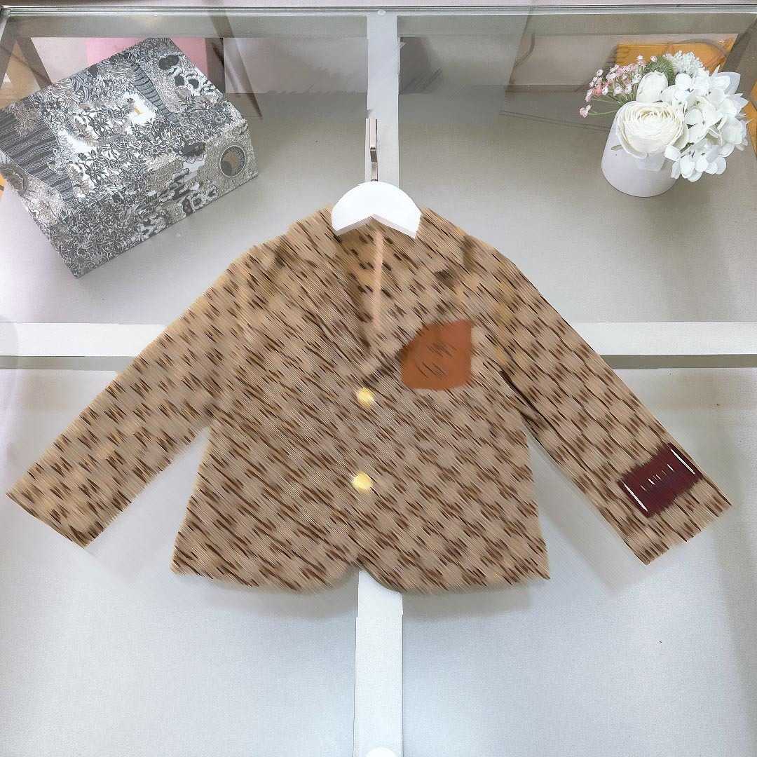 Brand baby Tracksuits boys three-piece KIds formal dress Size 100-150 Full print of letters jacket White shirt and pants