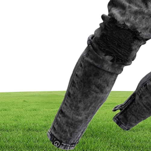 EBaihui European and American Slimfit Ripped Jeans Fashion Black Pants with Zipper Feet Skinny Casual Jeans L0054869546