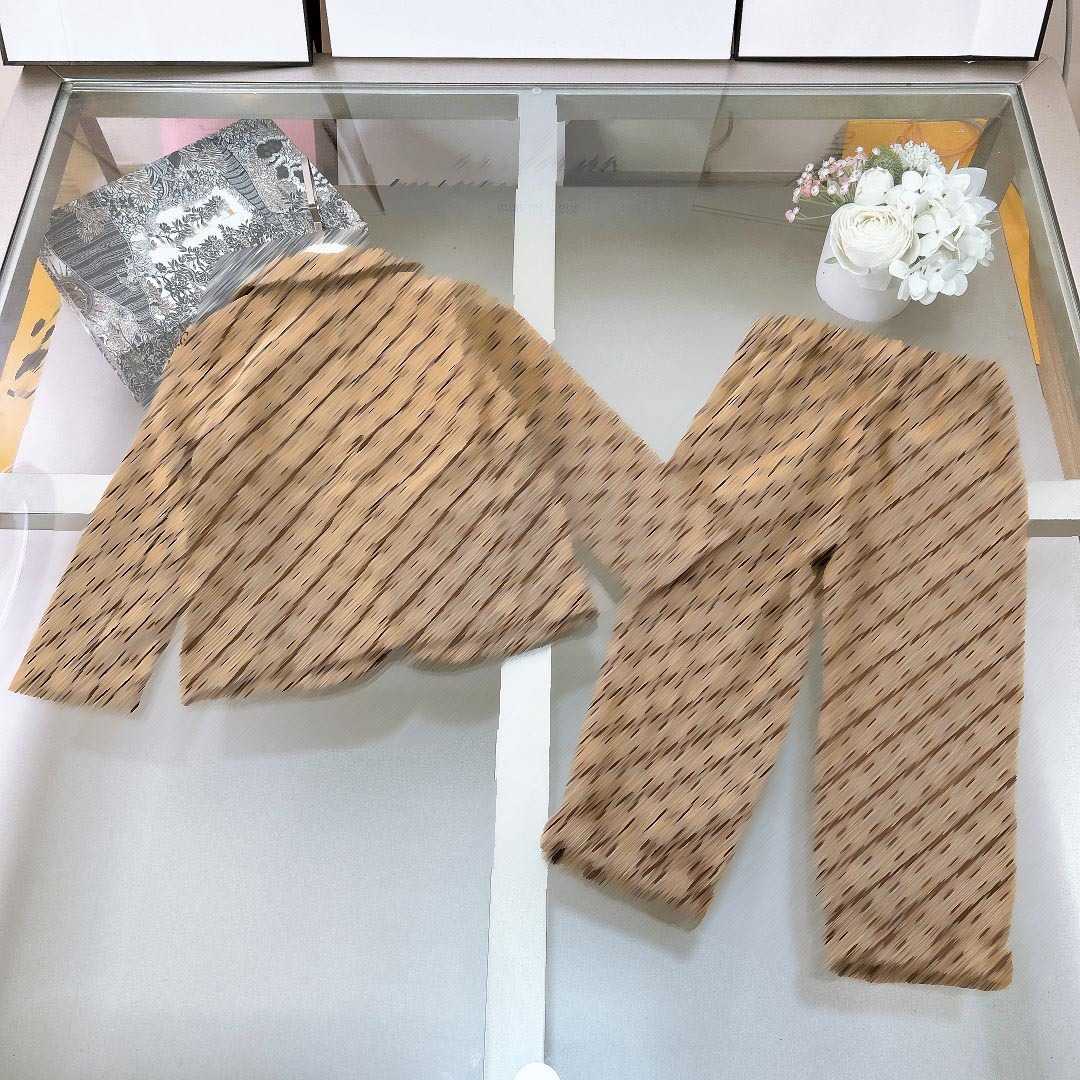 Brand baby Tracksuits boys three-piece KIds formal dress Size 100-150 Full print of letters jacket White shirt and pants