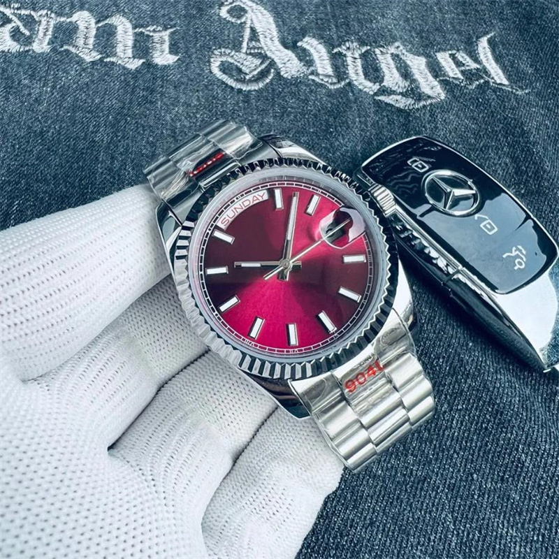 Luxury automatic men's watch 36/41MM904L mechanical all stainless steel red luminous sapphire waterproof wristatch neutral style classic watch fashion watches