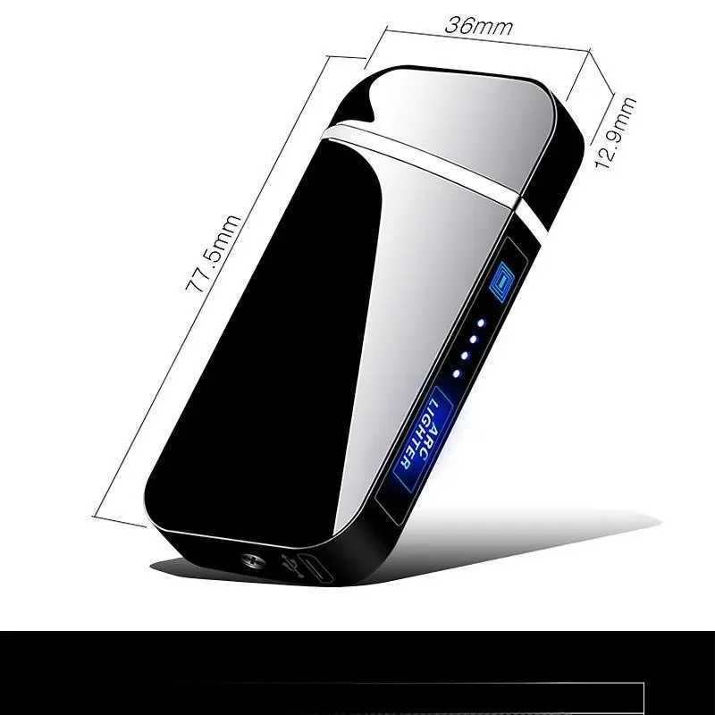 Lighters New Electric USB Charging Pulse Plasma Flameless Touch Sensing Metal Outdoor Windproof Cigar Candle Lighter Gift for Men YQ240124 W260202