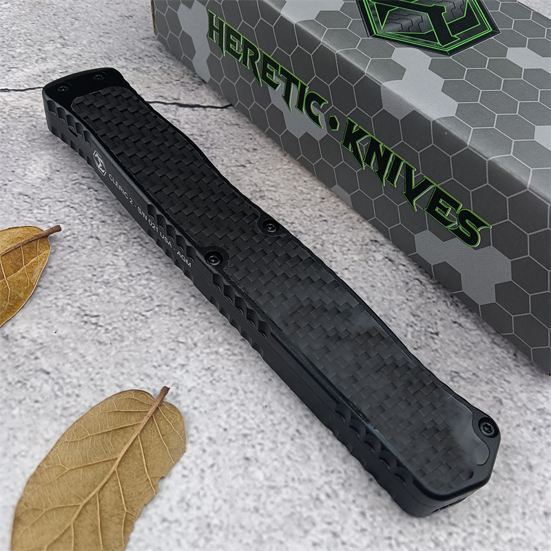 2025 Newest HERETIC Cleric II Assisted Tactical Survival Pocket Knives High Stiffness Damascus Knife EDC Tools 3300 4850 4600 A07 C07 Christmas Gift