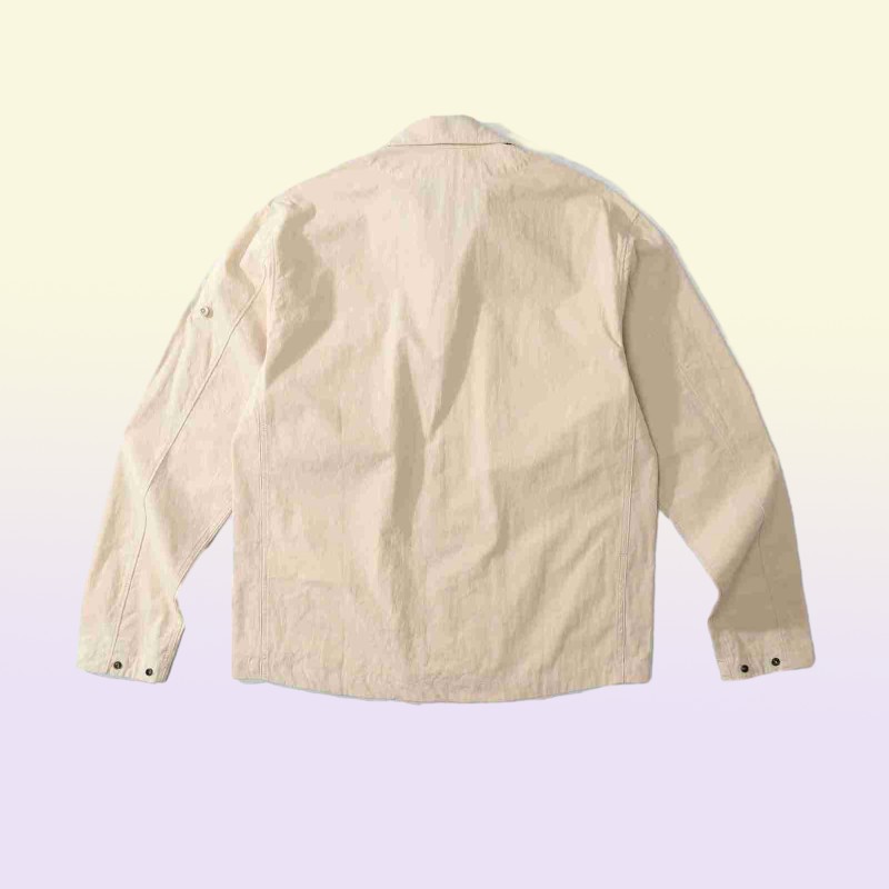 Men039s Casual Shirts Spring and Autumn 2021ss Ghost Piece Overshirt Cotton Nylon Tela Mens Street Fashion Shirt All Black Armb