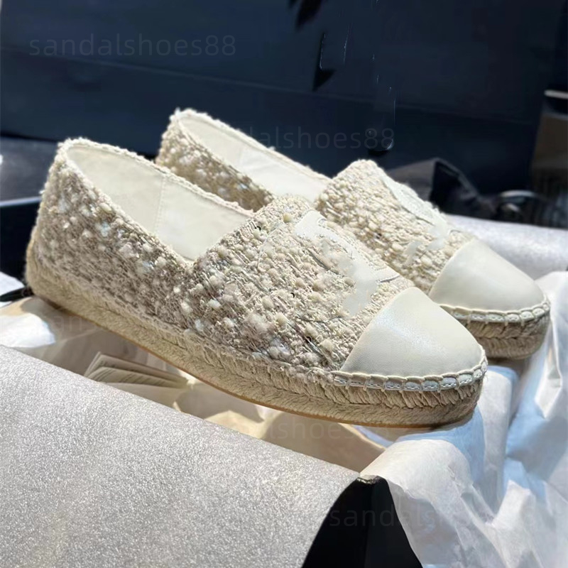 Espadrilles de créateur de mode pour femmes, chaussures habillées, Espadrille plates, chaussures décontractées, espadrilles en tissu, mocassins e