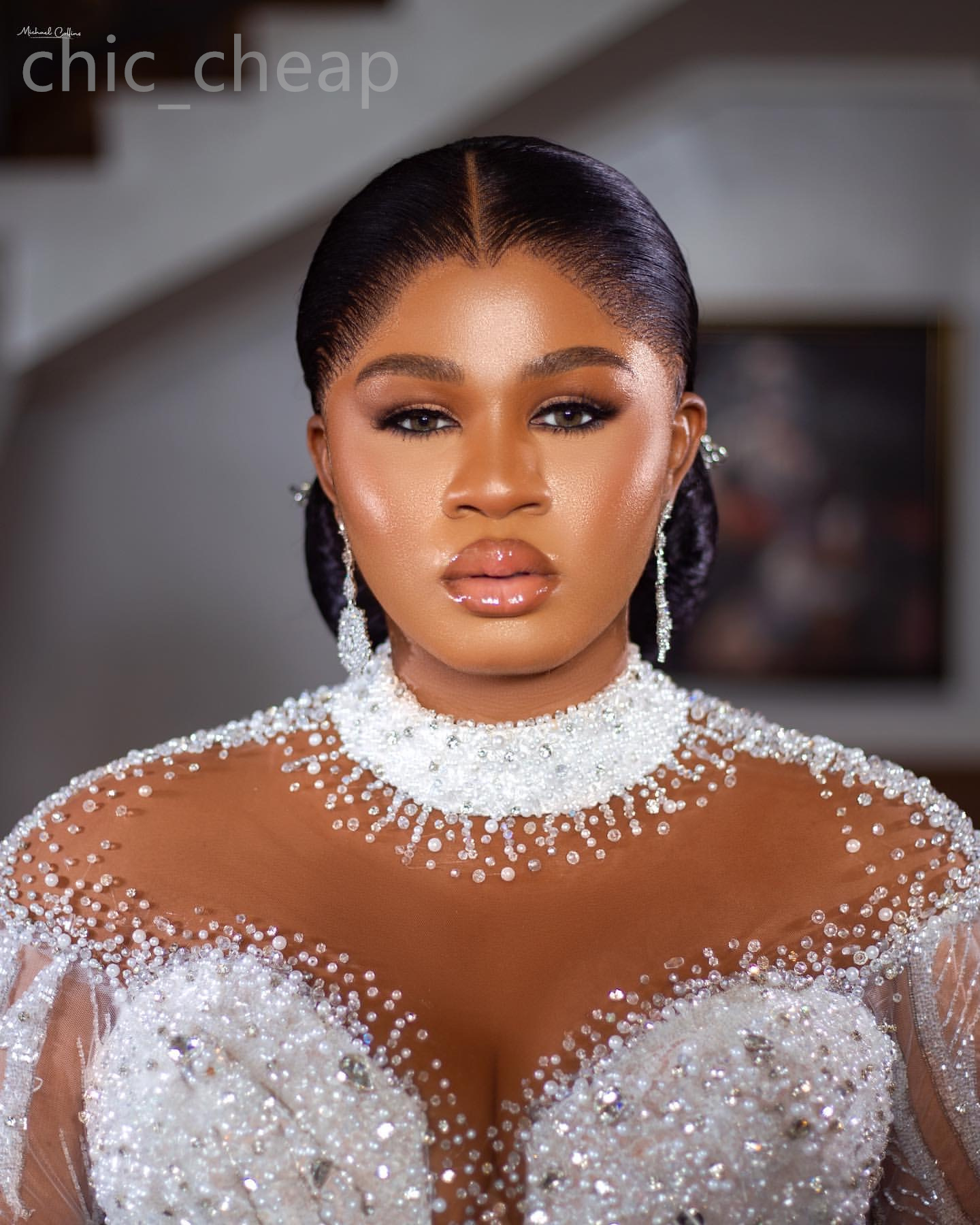 2024 Arabic Aso Ebi Plus Size Ivory Mermaid Lace Wedding Dress Beaded Crystals Sequined Lace Bridal Gowns Dresses ZJ045