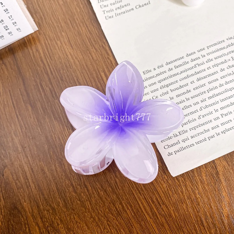Retro 8cm Women Girls Hawaiian Flower Hair Claw Large Flower shower Clip Hair for Woman Clip Crab Shark Hair Grab Clamps Ladies Korean Accessories