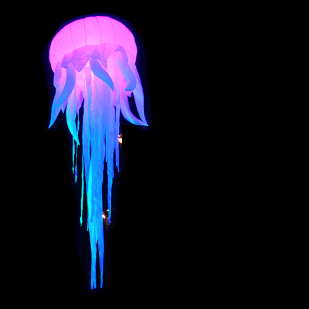Wholesale Beautiful 2.5mH (8.2ft) With blower led light inflatable jellyfish party wedding stage decorative balloon for sale