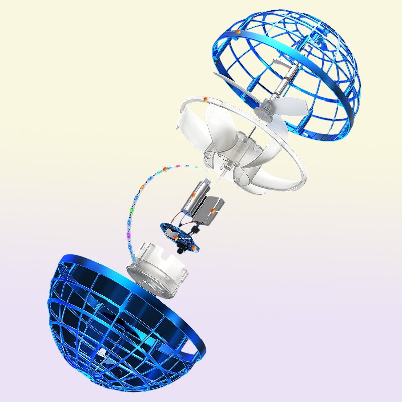 ElectricRc Aircraft Crystal Magic Ball Fly Ufo For Kid Flying Toys Hover Orb Controller Mini Drone Rgb Lights Spinner 360 Ro