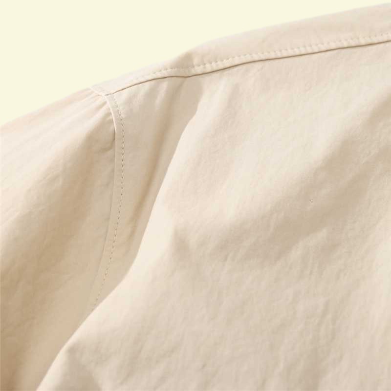 Men039s Casual Shirts Spring and Autumn 2021ss Ghost Piece Overshirt Cotton Nylon Tela Mens Street Fashion Shirt All Black Armb