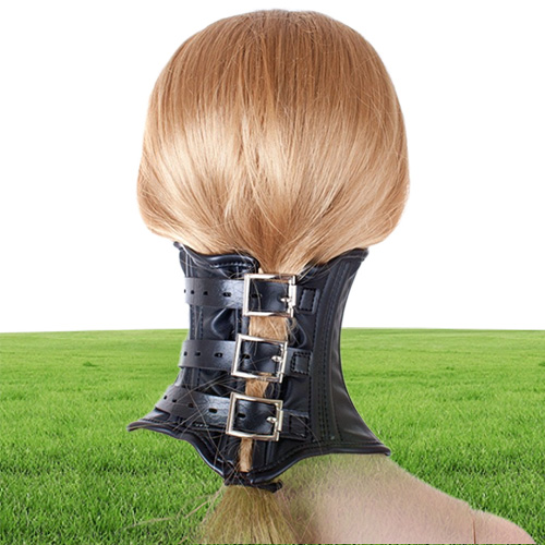 Deluxe Faux Leather Mask Collar Bondage Slave Fetish Adult Games Toy BT02937029797