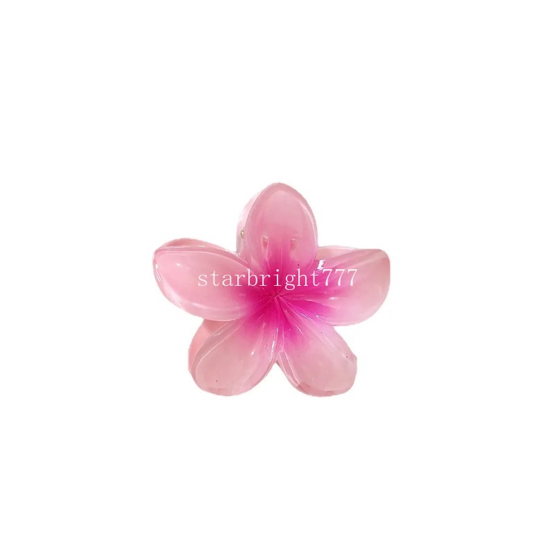 Retro 8cm Women Girls Hawaiian Flower Hair Claw Large Flower shower Clip Hair for Woman Clip Crab Shark Hair Grab Clamps Ladies Korean Accessories