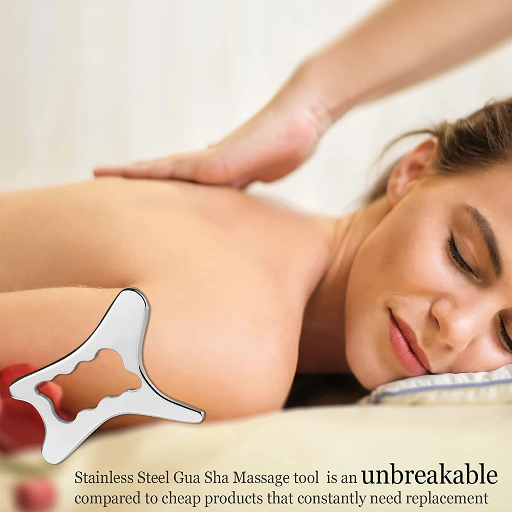 Stainless Gua Sha Tools Steel Scraping Massage Tool IASTM for Relaxing Soft Tissue Reduce Head Neck Back Pain 240118
