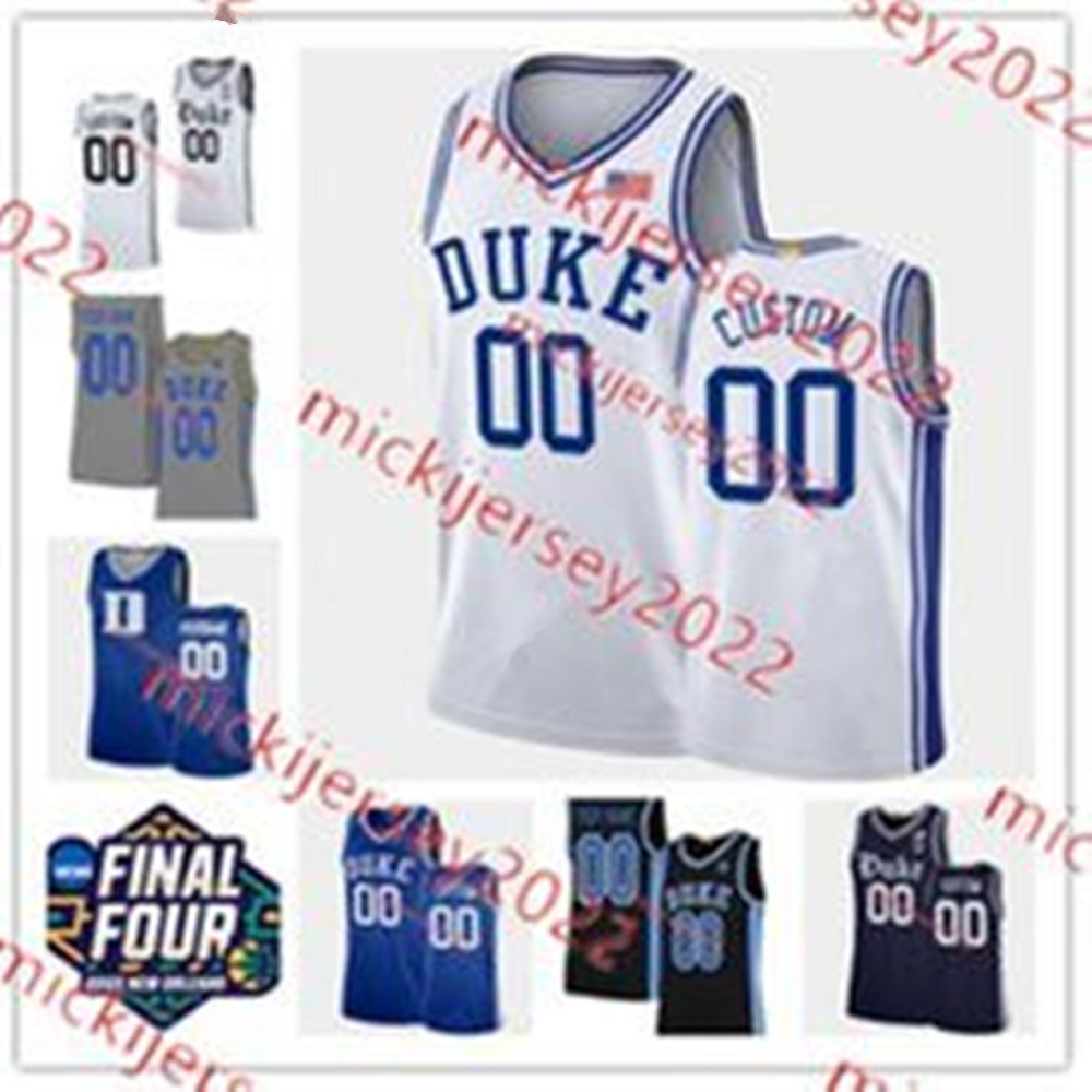 Luke Kennard Duke Blue Devils Jersey 1 Jalen Johnson 1 Kyrie Irving 32 Christian Laettner 35 Marvin Bagley III Duke Blue Basketball Jerseys Custom Stitched Mens Youth