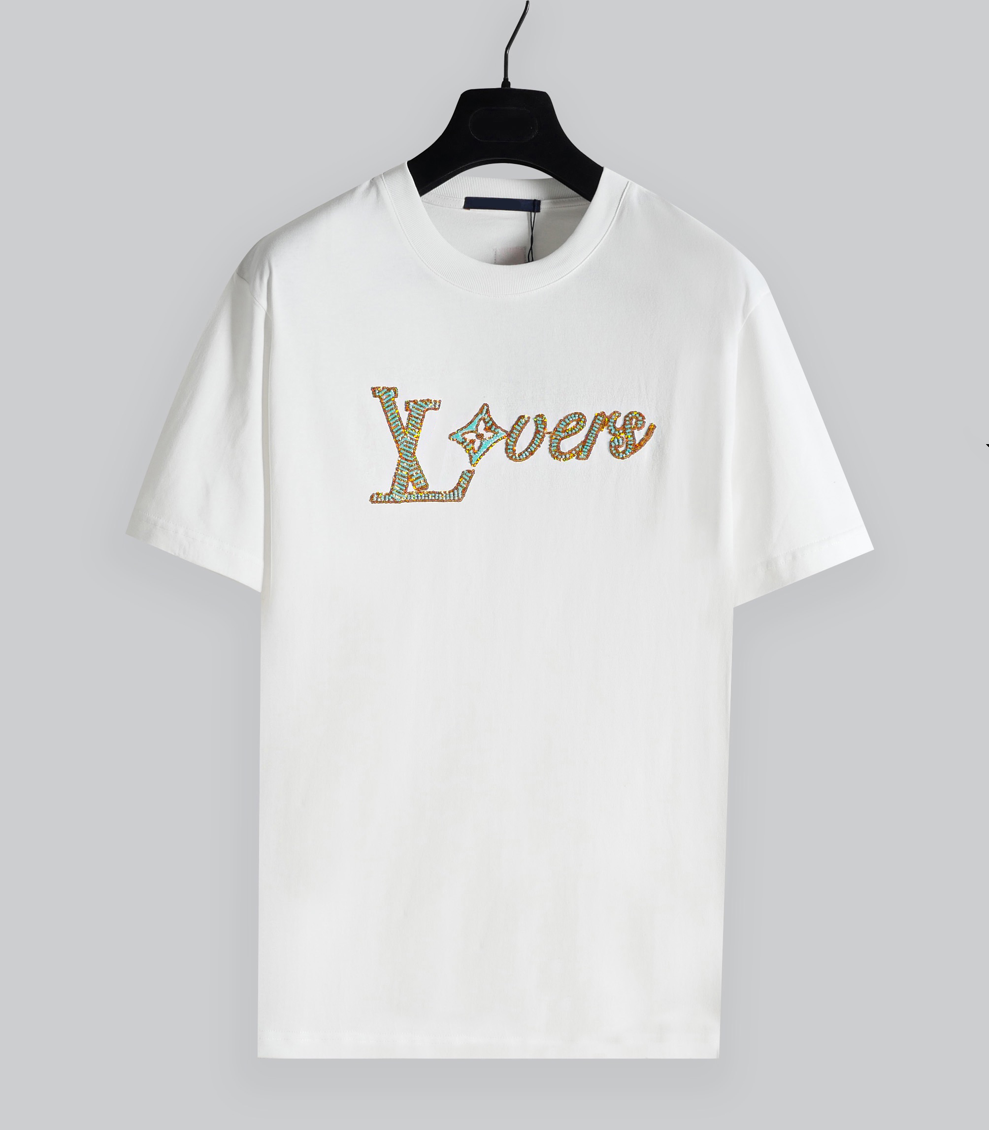 Men's Plus Tees & Polos t-shirts Round neck embroidered and printed polar style summer wear with street pure cotton 63F3