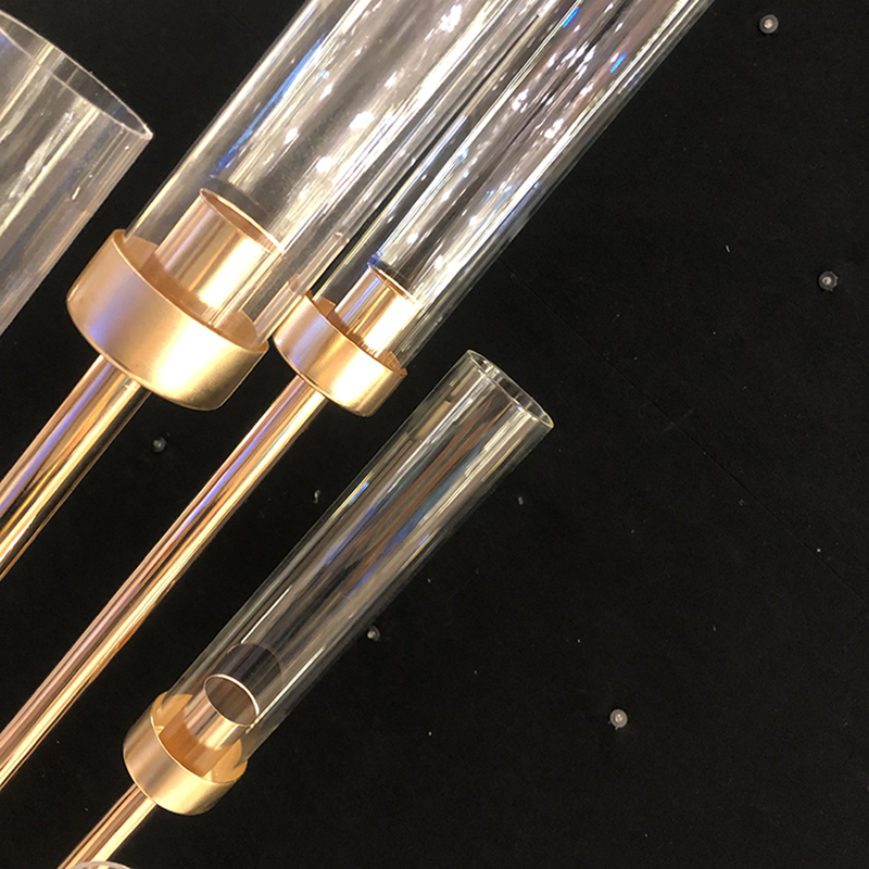 8 Heads Metal Candelabra Candle Holders Road Lead Table Centerpiece Gold Candelabrum Stand Pillar Candlestick weddin H260310