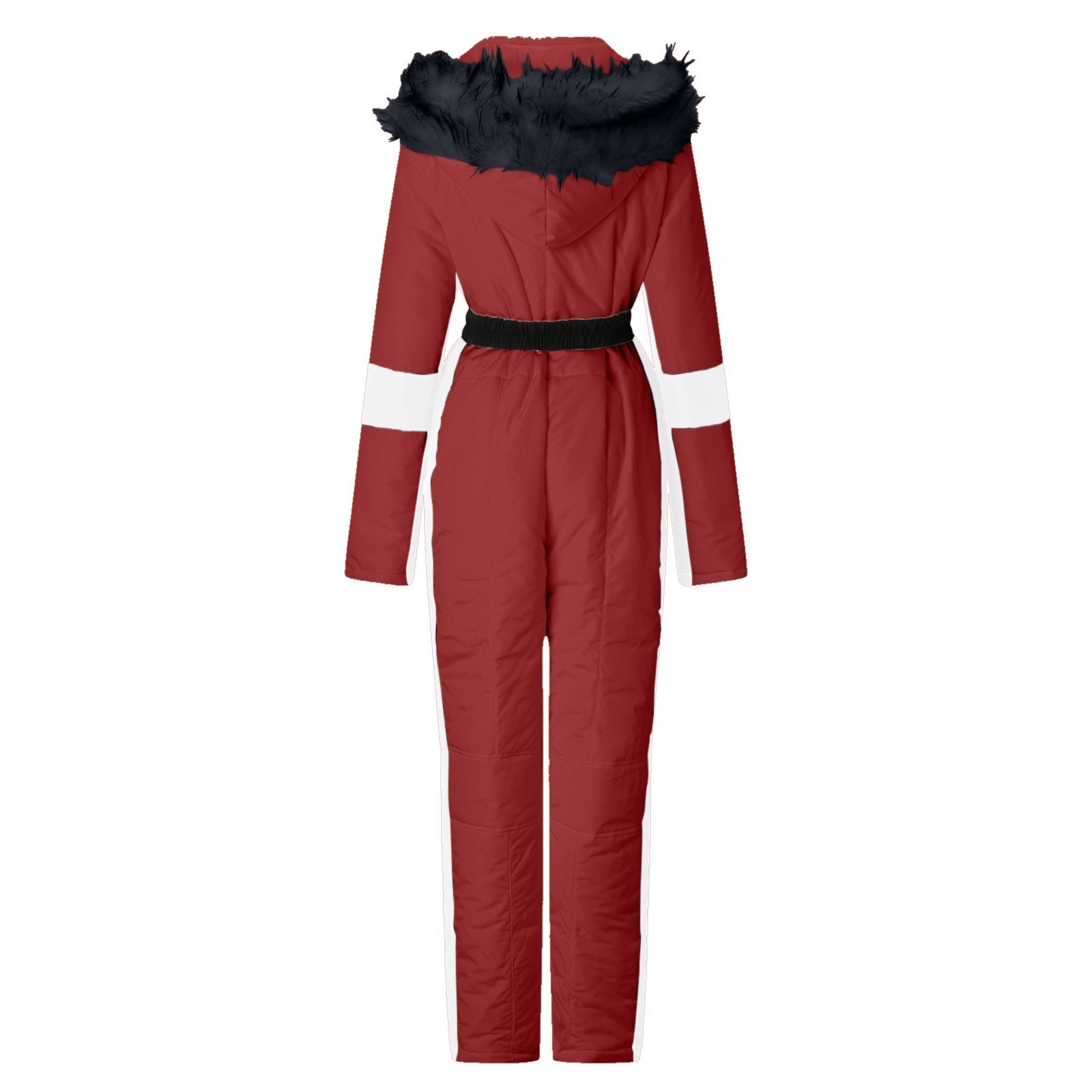 Winter Patchwork Ski Jumpsuits For Women Long Sleeve Waterproof Windproof Skiing Overall Female Elegant Skateboard Jumpsuit 240112