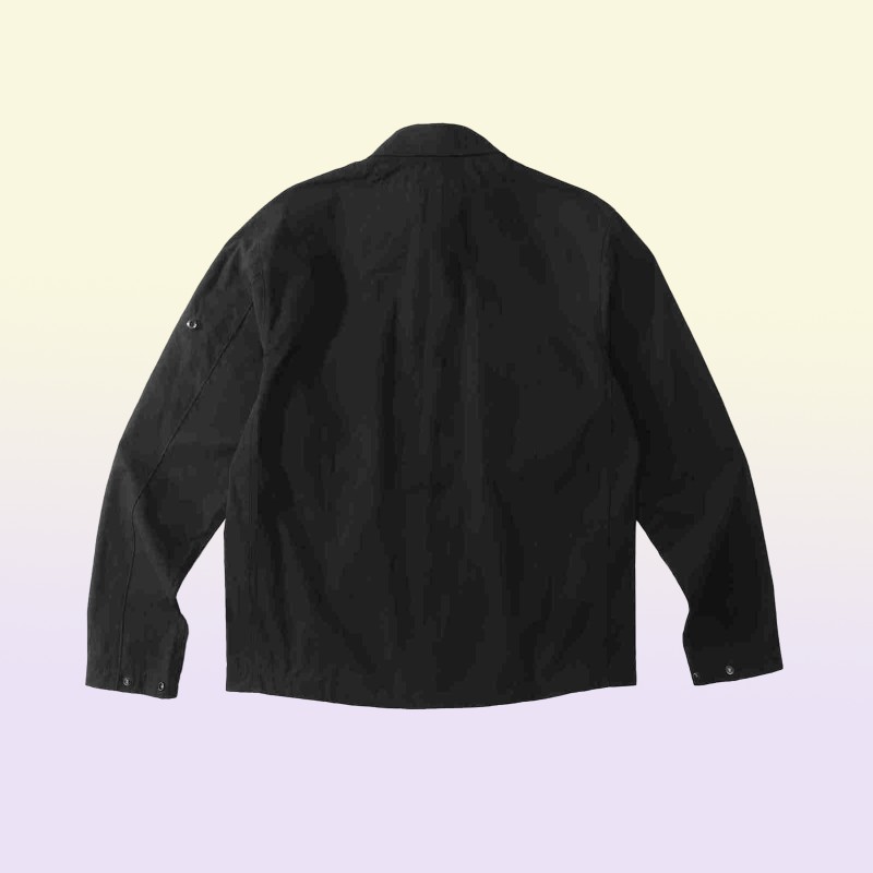 Men039s Casual Shirts Spring and Autumn 2021ss Ghost Piece Overshirt Cotton Nylon Tela Mens Street Fashion Shirt All Black Armb