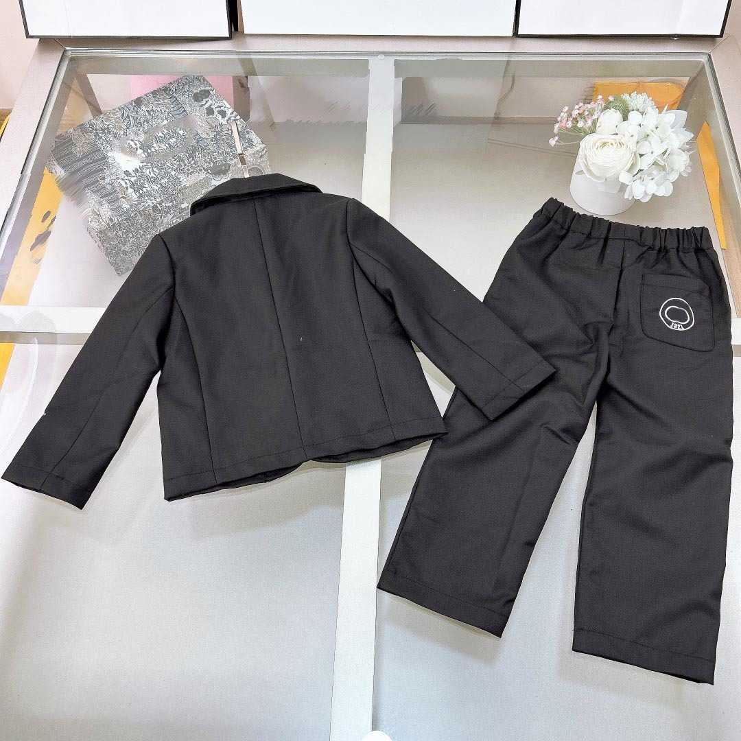 Brand baby Tracksuits Colorful printed lining KIds formal dress Size 100-150 Embroidered logo suit jacket and pants