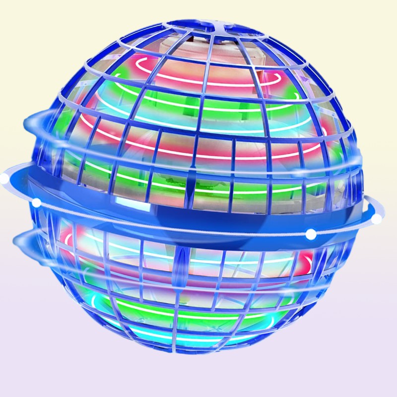 ElectricRc Aircraft Crystal Magic Ball Fly Ufo For Kid Flying Toys Hover Orb Controller Mini Drone Rgb Lights Spinner 360 Ro