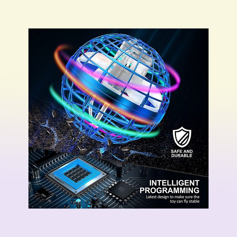 ElectricRc Aircraft Crystal Magic Ball Fly Ufo For Kid Flying Toys Hover Orb Controller Mini Drone Rgb Lights Spinner 360 Ro