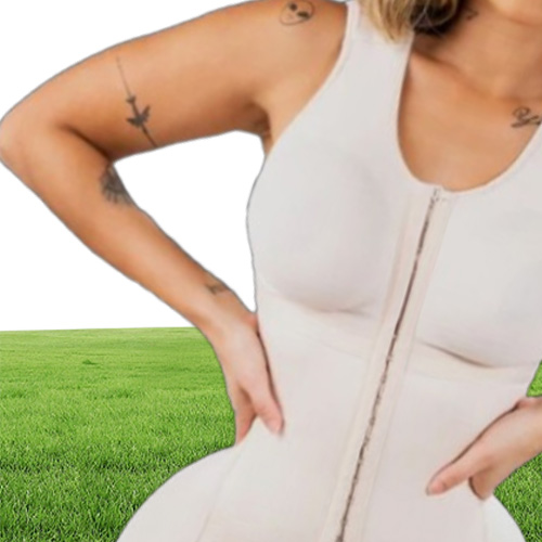 Women039s Shapers Compression Double Full Body Stage 2 Faja With Bra Women Underbust Shapewear Bodysuit Tummy Control Waisttrai8709737