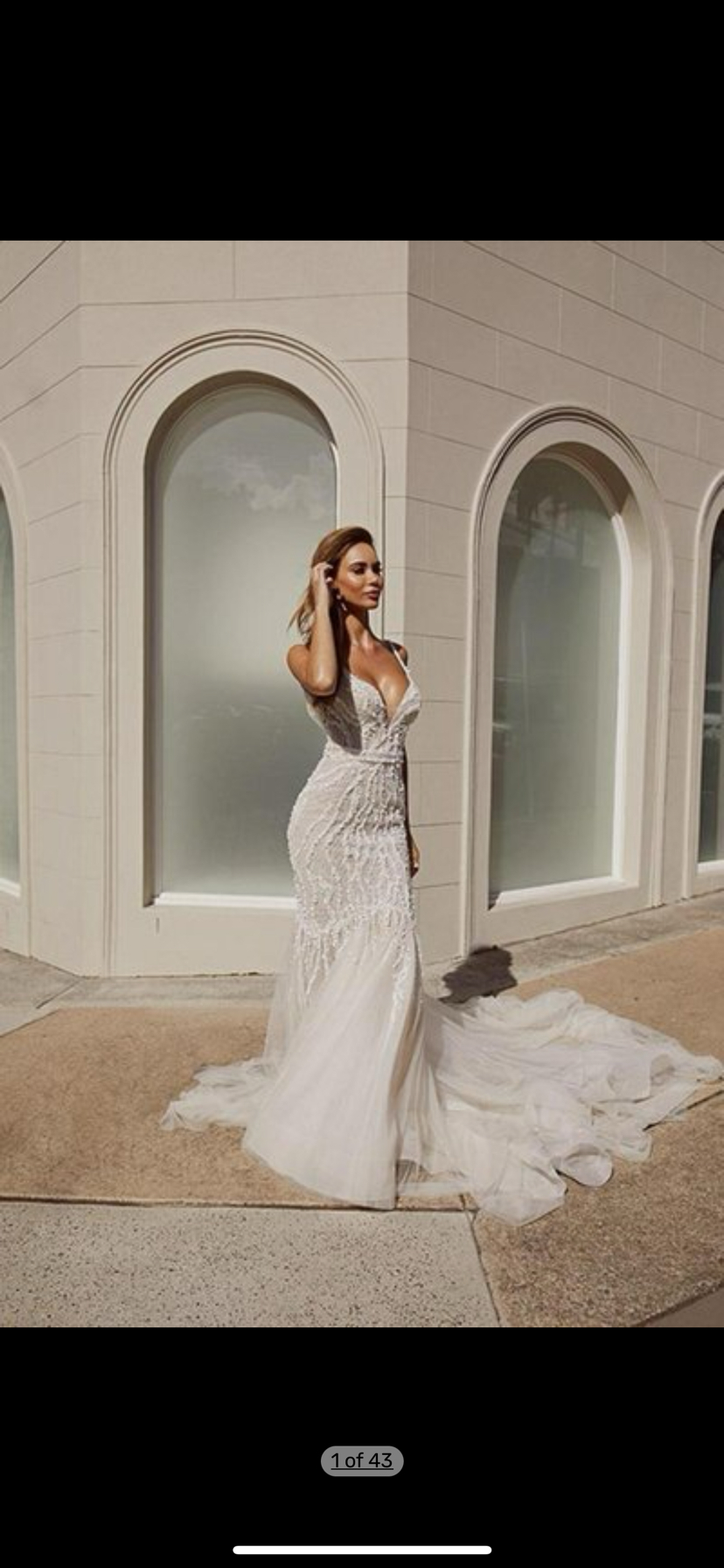 Lace Mermaid deep v neck Wedding Dresses Sheer Neck backless Appliques bow Saudi Arabic bridal Gowns beaded lace Bridal Dress