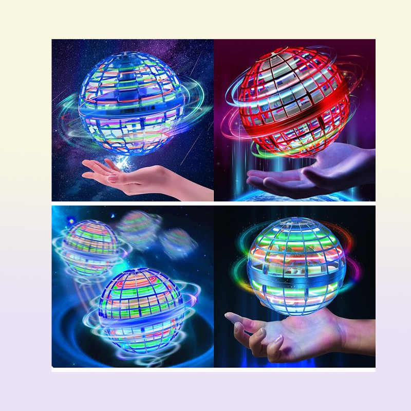 ElectricRc Aircraft Crystal Magic Ball Fly Ufo For Kid Flying Toys Hover Orb Controller Mini Drone Rgb Lights Spinner 360 Ro