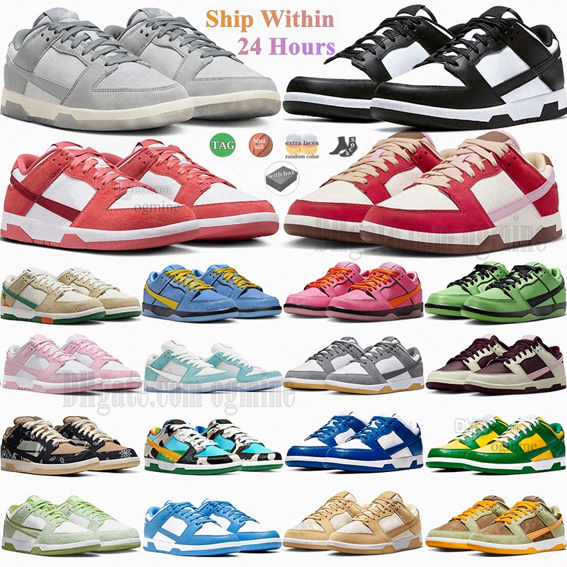 Designer Men Women Casual Shoes Sneakers White Black Panda Lows Shoe Photon Dust University Blue Red Wolf Grey Triple Pink Sneaker Mens low Trainers dhgates 36-47