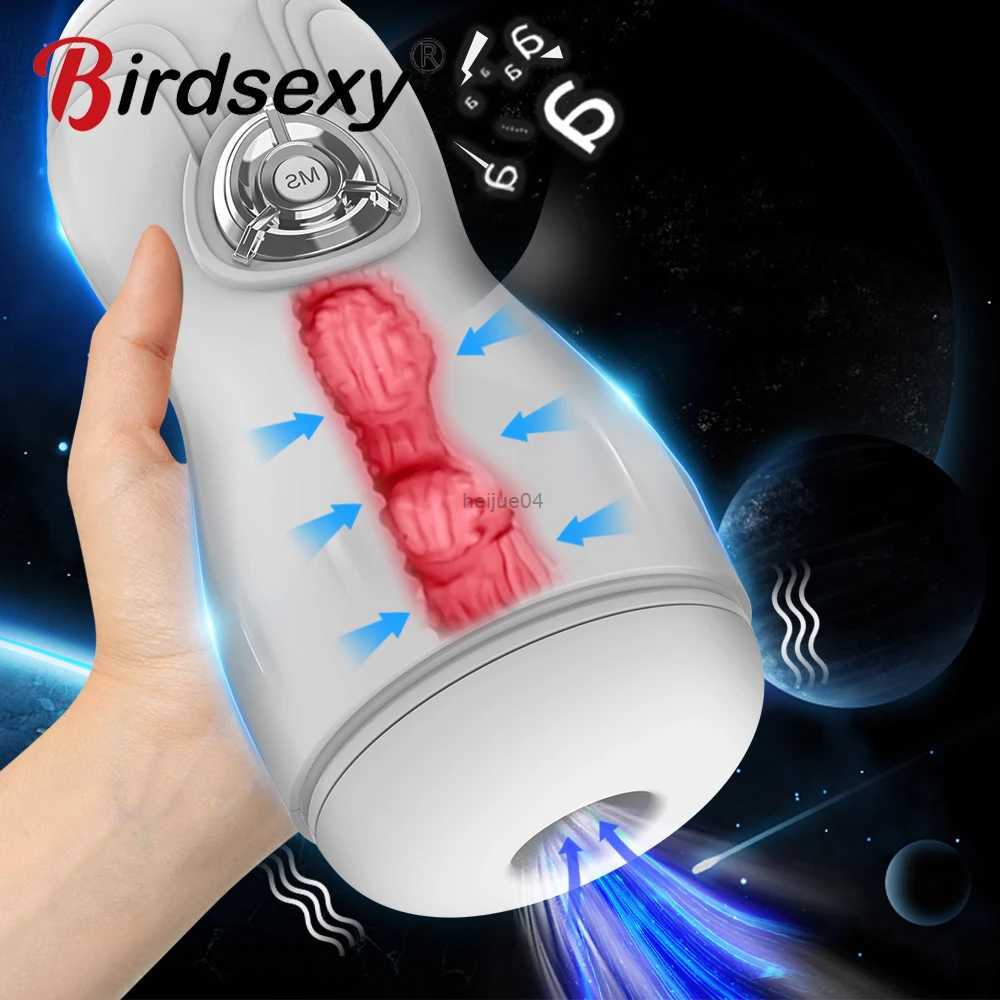 Masturbators Automatic Male Masturbator Cup Sucking Vibration Blowjob Real Vagina Pocket Pussy Penis Oral Sex Machine Toys For Man Adults 18+