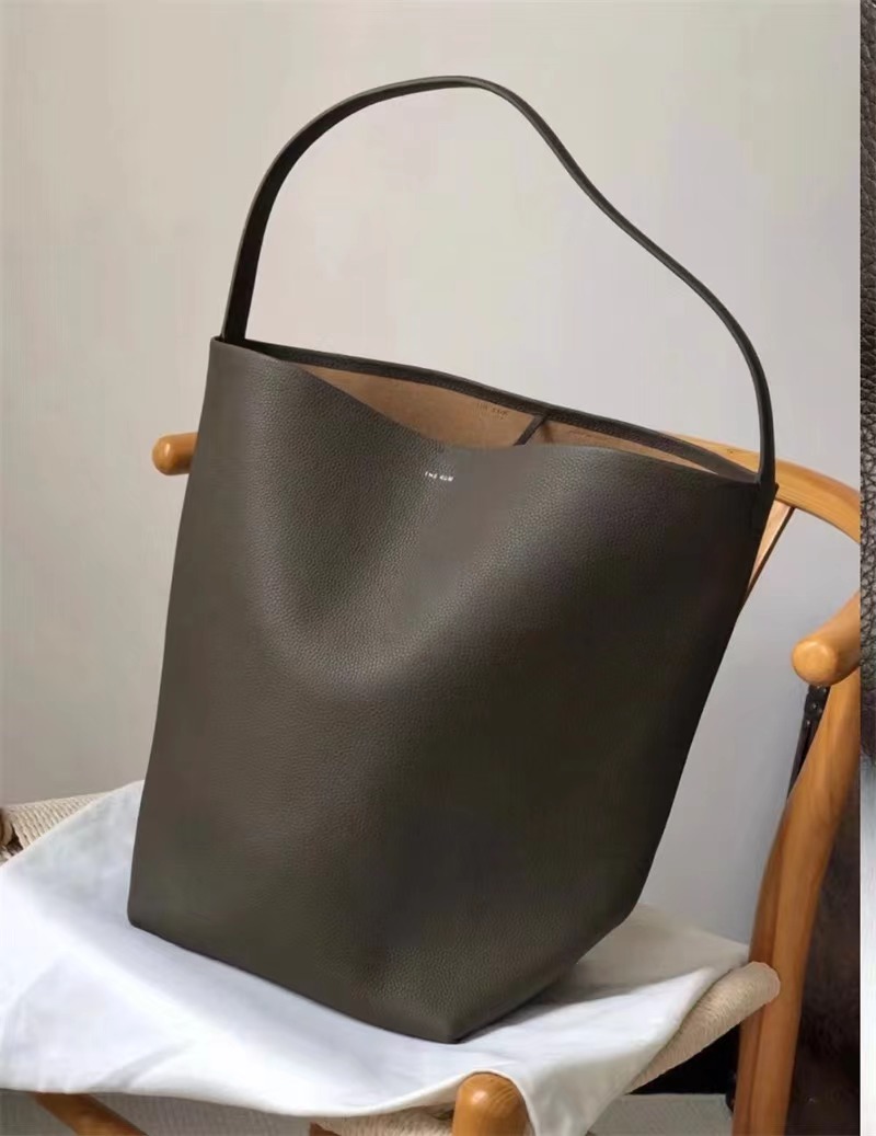 Bucket Women Shoulder PU Leather Tote Large Capacity Designer Handbags Underarm Bag - Black, Brown, White