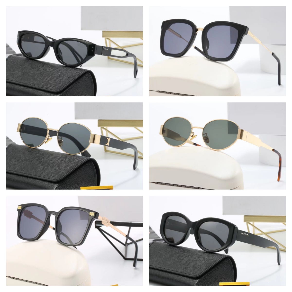 Oversized Unisex Polarized Aluminum Sunglasses Vintage Sun Glasses For Men/Women with Box