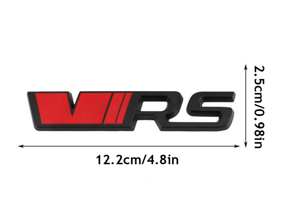 Metal VRS Logo Emblem Badge Car Styling Trunk Body Grills Badge For Skoda Octavia Kamiq Kodiaq Karoq RS Superb Fabia Rapid