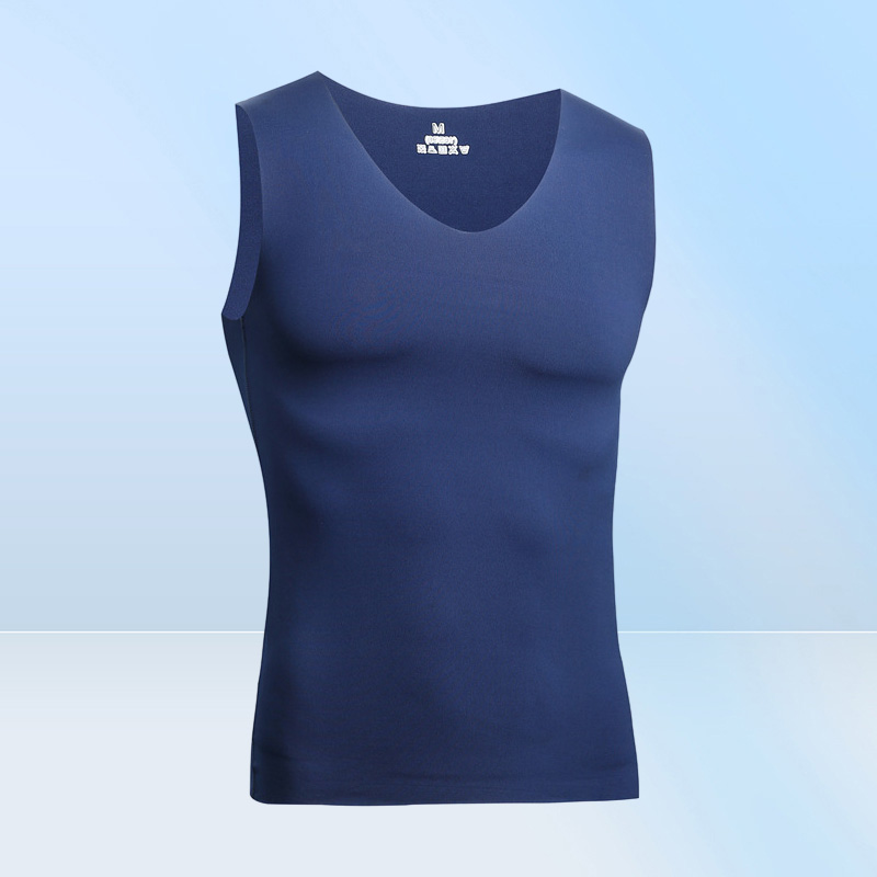 3PCS No Trace Cool Men Vest Tank Tops Underwear Mens Undershirt Shirts Male Bodyshaper Fitness sleeveless Men s Running 5XL 2206182820416