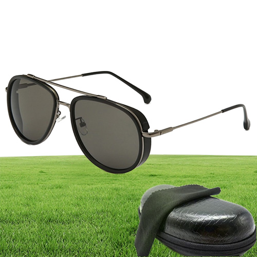 New Bright Brown Metal Frame 60mm Lens Classic Round Sunglasses Men Women High Quality Vintage Driving UV400 Sun Glasses