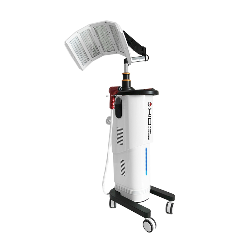 7 Colors Phototherapy Skin Tendering Anti-wrinkle Anti-aging Machine PDT LED + 2 Thermal Handles Skin Lifting Collagen Build Scalp Care