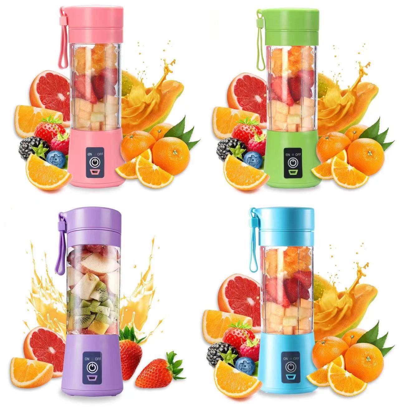 380Ml Juicer Personal With Travel Cup USB Portable Electric Blender Rechargeable Juicer Bottle Fruit Vegetable Kitchen Tools YFA