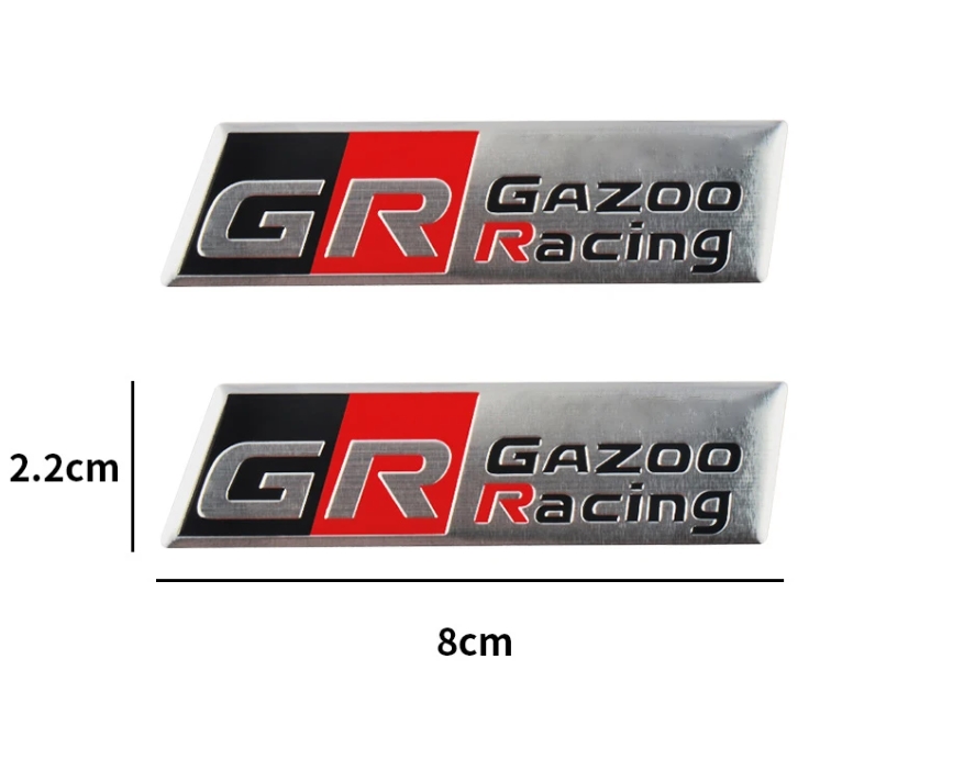 3D Aluminum GR SPORT GAZOO RACING Badge Car Side Body Rear Trunk Sticker Decoration for Toyota Corolla Cross Chr Yaris Rav4
