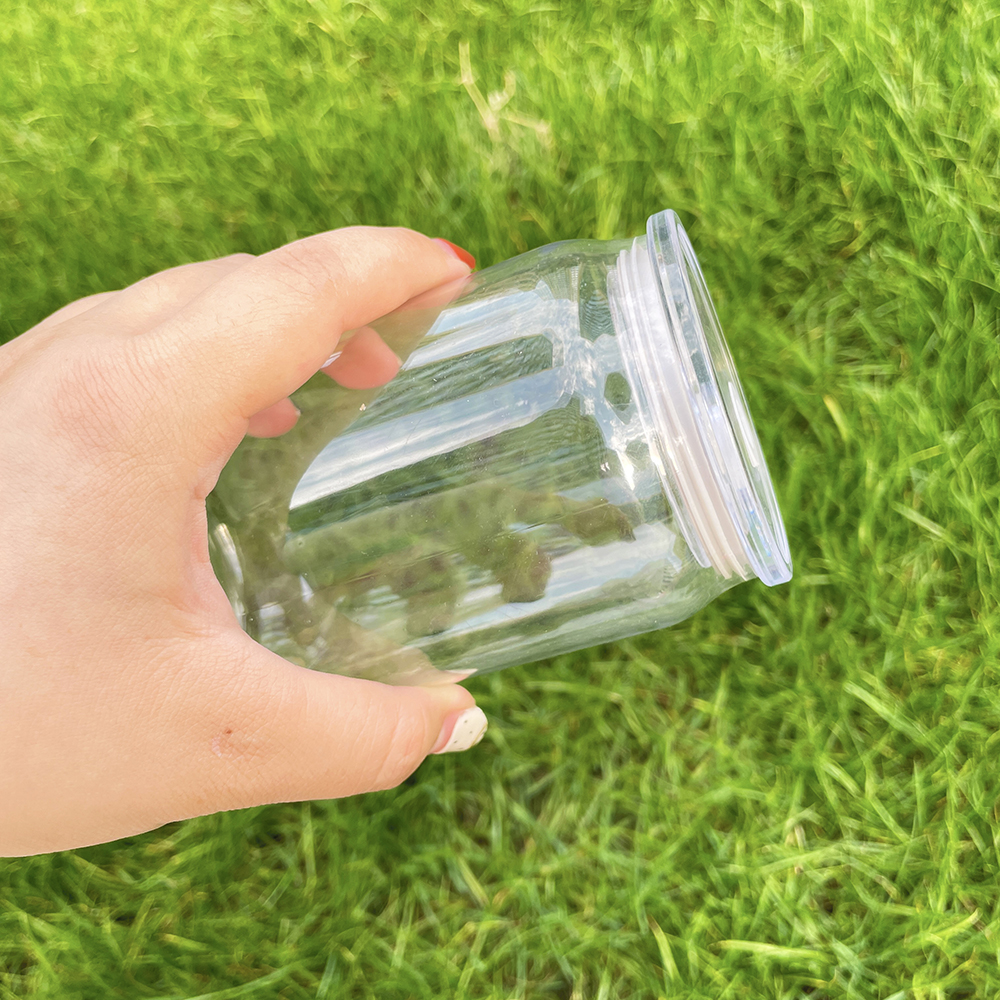 Recyclable ready to ship unbreakable clear transparent PET plastic acrylic 16oz beer glass soda can with pp lid and straw for UV DTF transfer,sold by 